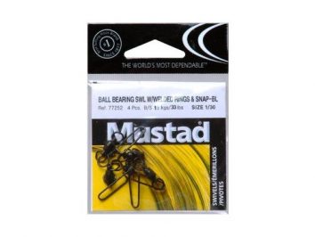Girador Gancho Negro Mustad  77252 -33lb Qty4